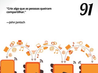 91“Crie algo que as pessoas queiram
compartilhar.”
—John Jantsch
 
