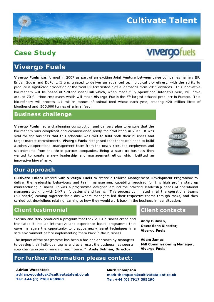 Vivergo Fuels Case Study