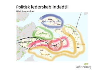 Politisk lederskab indadtil
Udviklingsområder
 