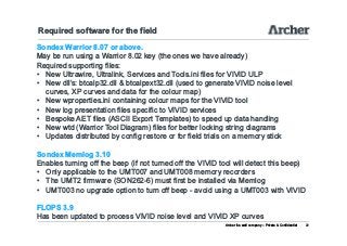 Archer Well Company - Vivid field engineers guide course notes | PDF
