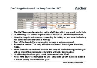 Archer Well Company - Vivid field engineers guide course notes | PDF