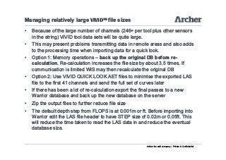Archer Well Company - Vivid field engineers guide course notes | PDF