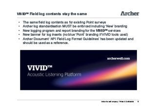Archer Well Company - Vivid field engineers guide course notes | PDF