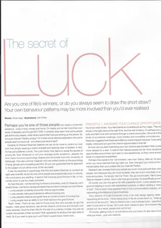 Vivid magazine Secret of Luck feature