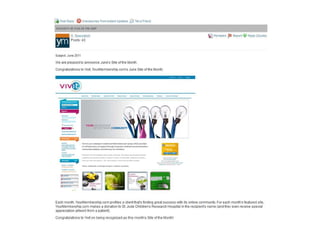 Vivit Websiteof Month June2011