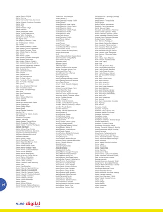 Jaime Guerra DÁvila                Javier Iván Toro Vanegas              Jesús Mauricio Camargo Jiménez
     Jaime Herrera                      Javier Jaimes P.                      Jesús Muñoz
     Jaime Humberto Prieto Sarmiento    Javier Leandro Escobar Cortés         Jesús Ramiro Prince Ardila
     Jaime Orlando Gutiérrez González   Javier Lozano                         Jesús Vargas
     Jaime Ortiz                        Javier Mauricio Ávila Cetina          Jeyilud Tenorio Hernandez
     Jaime Páez                         Javier Mauricio Correa Castro         Jharrinso Parra Hernandez
     Jaime Paredes Vega                 Javier Mauricio García                Jheifer Manuel Paez
     Jaime Ramírez                      Javier Mauricio Garzón Rojas          Jhersson Javier Mestra Martínez
     Jaime Rodríguez Adws               Javier Mauricio Rocha                 Jhoan Camilo Cardona Pérez
     Jaime Torres Salamanca             Javier Mauricio Vera                  Jhoan Francisco Álvarez Claros
     Jaime Velez González               Javier Ortiz Muñoz                    Jhoan Sebastian Piñeros Gómez
     Jaimes Fernando Parrado            Javier Peinado Pontón                 Jhoana Elena Restrepo Vanegas
     Jair Aguas Díaz                    Javier Pérez Campo                    Jhohan Fabián Medina
     Jair Alberto Gutiérrez Cuello      Javier Pinilla                        Jhon Moreno Rodríguez
     Jair Andrés Zape Velasco           Javier Pinzón                         Jhon Alberto Camacho Bejarano
     Jair Cataño                        Javier Pinzón Rojas                   Jhon Alexander Pérez Jaimes
     Jairo Alberto Galindo Cuesta       Javier Ricardo Pérez Calderon         Jhon Alexander Reinosa Vargas
     Jairo Alberto Orduz Salamanca      Javier Tapiero Ponce                  Jhon Alexander Torres Vélez
     Jairo Alberto Peñuela Triana       Jazmín Andrea Rubiano Fetiva          Jhon Alexánder Vargas García
     Jairo Alfredo García Buitrago      Jazmín Roa Acosta                     Jhon Cleyber Vivas Banguera
     Jairo Alonso                       Jc Al                                 Jhon Deyvver Cifuentes Rojas
     Jairo Alonso López                 Jcarom Carlos Andrés Orjuela Sierra   Jhon Díaz
     Jairo Alonso Quintero Rodríguez    Jean Alexander Ortega Peña            Jhon Edison Cano Blandon
     Jairo Álvarez Rodríguez            Jean Ismed Chundro                    Jhon Edisson Acosta Cortés
     Jairo Alvaro Chacón Ciodaro        Jeanneth.Pérez                        Jhon Eider Parra
     Jairo Andrés Valencia Gutiérrez    Jeferson Ladino                       Jhon Elver
     Jairo Antonio Fernández Jimenez    Jefferson Rojas                       Jhon Fabio Acevedo Rios
     Jairo Antonio Mellizo Idrobo       Jehimy Carolina Rojas Morales         Jhon Felipe Madrigal Hoyos
     Jairo Bustamante                   Jehuar Robinson Murillo Cruz          Jhon Fredy Gómez Escobar
     Jairo Cardona Giraldo              Jeidis Jesid Silva Polo               Jhon Fredy Ovalle Arrubla
     Jairo Chavez                       Jeikot Steven Reina Ramos             Jhon Fredy Vergara Gómez
     Jairo Delgado Paz                  Jeimmi Cifuentes                      Jhon Jair Quiza Montealegre
     Jairo Don Hidroponico              Jeimy Angel Neuta                     Jhon Jairo
     Jairo Enrique López                Jeimy Carolina Avendao Franco         Jhon Jairo Covilla Pinto
     Jairo Fernando Henao González      Jeimy Marley Sandoval Laurens         Jhon Jairo Escorcia
     Jairo Hernando Buitrago            Jeimy Paez Gómez                      Jhon Jairo Jaramillo
     Jairo Ochoa                        Jeison Fabián Basante Delgado         Jhon Jairo Jaramillo
     Jairo Omar Ovallos Villamizar      Jeison Mesa                           Jhon Jairo López Ascanio
     Jairo Oswaldo Lozano               Jeisson Armando Vagas Ferro           Jhon Jairo Montoya
     Jairo Ponce Santodomingo           Jeisson Bachiller Díaz                Jhon Jairo Ortiz Hernández
     Jairo Ruiz                         Jeizon Quintero Rojas                 Jhon Jairo Ovalles Salgado
     Jairo Ruiz Figueredo               Jelkin de Jesús Agüero Naranjo        Jhon Jairo Rojas Hernández
     Jairo Torres                       Jeminson Javier Cárdenas Varela       Jhon Jairo Ruiz
     Jaiver Berbeo Martínez             Jenifer Cubides Arenas                Jhon Jairo Sanabriaz
     Jamer Germán                       Jenifer J. Daza B                     Jhon Jairoorti
     James Beltrán                      Jennifer Amamdo Conde                 Jhon Mario Hernandez González
     James de Jesús Lasso Rada          Jennifer Andrea Romero Cortés         Jhon Ramírez
     James Guapacho                     Jennifer Johana Camacho Cardona       Jhon William
     James Vallejo Mejía                Jennifer Pineda Sastre                Jhonatan Amado
     James Vivas                        Jennifer Ramírez                      Jhonatan Fernando
     James Zapata Jaramillo             Jennifer Sánchez Betancourth          Jhonatan Ortiz Carvaja Feo
     Jamilton Yal                       Jenny Adriana V                       Jhonatan Renals Cuadrado
     Jamir Giovanny Osorio Acosta       Jenny Andrea Suárez                   Jhonatan Rodríguez
     Jan Restrepo                       Jenny Arévalo Varón                   Jhonathan Arroyo
     Janeboon González                  Jenny Asdrid Rengifo Díaz             Jhonathan Benitez
     Janeth Naranjo                     Jenny Carolina                        Jhonathan Cristhian Álvarez Vargas
     Janeth Magaly Parra Muñoz          Jenny Johana García López             Jhoniert Ballesteros
     Janeth Scarpetta Cifuentes         Jenny M. Moreno Arena                 Jhonjairo Ducuara Culma
     Janett Cecilia Fuentes Rodríguez   Jenny Marcela Salgado Gómez           Jhonnatan Sarmiento Galvis
     Janneth Sánchez                    Jenny Marisol Henao G.                Jhonny Fernando Vasquez Aranda
     Janny Andrea Díaz Cortés           Jenny Marisol Prieto Alfonso          Jhonny Alexander Mejía Guzmán
     Jannys Milena Estrada Sandoval     Jenny Paola Oyuela                    Jhonny Serrano
     Jaqueline Gutiérrez Restrepo       Jenny Patricia Beltrán Bohorquez      Jilmer Arney Peñaloza Ladino
     Jaqueline Sanabria Escobar         Jenny Perdomo Arboleda                Jimi Alexander Leon Campos
     Jaqueline Vargas                   Jenny Rodríguez                       Jimmy Alexander Castro Caicedo
     Jarold Acosta López                Jenny Stefany Molina Barriga          Jimmy Alexander Pérez Penagos
     Jarvey González Romero             Jeroham David Sánchez Bermúdez        Jimmy Antolinez
     Jason Alejandro Barinas Guio       Jerson Caicedo Moreno                 Jimmy Isaías Duquino Jiménez
     Javier Adolfo Pinzón P             Jessica Jaimes                        Jimmy López
     Javier Alfonso Vega Ayala          Jessica Trujillo Gaitán               Jimmy Montano
     Javier Alonso Arango Pardo         Jessica Vanessa                       Jimmy Pérez Uribe
     Javier Andrés Colorado Molano      Jesualdo Brito Nuñez                  Jimmy Ramírez
     Javier Andrés Naranjo              Jesús Alberto Carvajal Hincapié       Jineth Andrea Soto
     Javier Aponte Rodríguez            Jesús Alberto Posada Salazar          Jineth Ivonne Cuchumbe Estella
     Javier Armando Cortés Bernal       Jesús Alberto Rodríguez               Joahn Sebastián Jaramillo Galvis
     Javier Blanco Grimaldos            Jesús Alfonso Rodríguez Sierra        Joan Michell Nuñez Arenas
     Javier Caballero Moreno            Jesús Aníbal Grueso Castelblanco      Joanna Acevedo
     Javier Cantor Galindo              Jesús Antonio Rubio Gómez             Joanna Alexandra Acevedo Terán
     Javier Cristobal Baez Mancera      Jesús Darío Torrado Portilla          Joany Andrés González Wilchez
     Javier Díaz                        Jesús David Loaiza Rangel             Joaquín Albeiro Aranzazu Caicedo
     Javier Díaz Bolaños                Jesús David Quintero Polanco          Joaquín Soler Durán
     Javier Eduardo Aparicio Gómez      Jesús Didmo Cala Delgado              Joel Angel Mendoza Puche
     Javier Eduardo Fernández M         Jesús Emiro Ortega Nuñez              Johan Alejandro Alonso
     Javier Eduardo Salcedo Charris     Jesús Eneida Rojas Romero             Johan Alexander Ricaurte Mateus
     Javier Eduardo Viveros Cuásquer    Jesús Ernesto Peña Zamudio            Johan Carvajal Hanrryr
     Javier Escobar Guerrero            Jesús Fernando Sarria                 Johan David Narváez Patiño
     Javier Estefan Caicedo             Jesús Hernan Ramírez                  Johan Fabián Acosta Gómez
     Javier Garzón Acevedo              Jesús Hernán Zambrano Ruiz            Johan Jorge
     Javier Gómez                       Jesús Hernando Grisales               Johan Ortega
     Javier Gómez Gómez                 Jesús Humberto Pascuaza Acosta        Johan Ramos
96   Javier Gonzalo Balcero Guerrero    Jesús María García Cure               Johan Sebastian
     Javier Hernando Barragán Ferreir   Jesús María Hurtado Roa               Johan Silvani
 