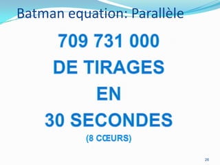 Batman equation: Parallèle

26

 
