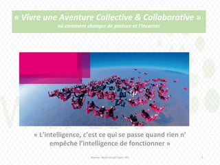 « Vivre une Aventure Collective & Collaborative »
où comment changer de posture et l’incarner
Wereso - Nord Consult Team - IFIC 1
« L’intelligence, c’est ce qui se passe quand rien n’
empêche l’intelligence de fonctionner »
COLLABORATION
 