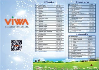 Viwa products catalog