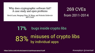 Anastasia Vixentael - Don't Waste Time on Learning Cryptography: Better Use It Properly