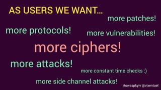 Anastasia Vixentael - Don't Waste Time on Learning Cryptography: Better Use It Properly