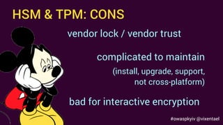 Anastasia Vixentael - Don't Waste Time on Learning Cryptography: Better Use It Properly