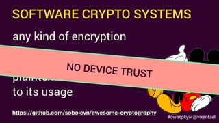 Anastasia Vixentael - Don't Waste Time on Learning Cryptography: Better Use It Properly