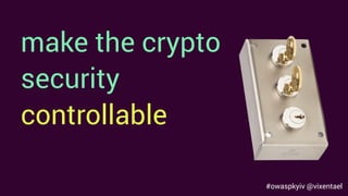 Anastasia Vixentael - Don't Waste Time on Learning Cryptography: Better Use It Properly