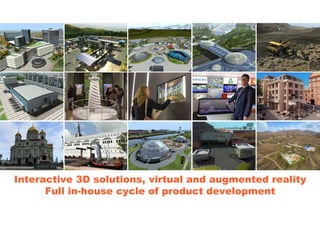 Interactive 3D solutions, virtual and augmented reality
Full in-house cycle of product development
 