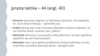 Įprasta taktika – 4A (angl. 4D)
 