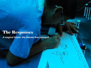 The Responses
A magical future; the themes that emerged…

 