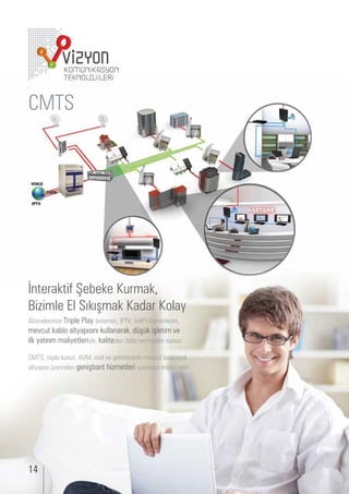 nterakti e eke rmak,
  i imle l ıkışmak adar olay
  onelerini e riple lay internet,      , o   i metlerini,
me t ka lo altyapısını k llanarak, d ş k işletim e
ilk yatırım maliyetleriyle, kaliteden d n ermeden s n n.

      , topl kon t,   , otel e şe irlerdeki me t koaksiyel
altyapısı erinden eniş ant i metleri s nmaya imkan erir.




14
 