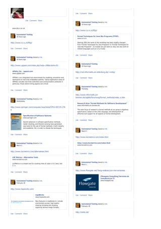Example Java Project Tested by VizzMaintenance Metrics Eclipse Plugin
Change Dependency Between Classes (CDBC)
Change Dependency Of Classes (CDOC)
Efferent Coupling (Ce)
Coupling Factor (CF)
Data Abstraction Coupling (DAC)
Instability (I)
Locality of Data (LD)
Message Passing Coupling (MPC)
Package Data Abstraction Coupling (PDAC)
Cohesion
Lack of Cohesion in Methods (LCOM)
Improvement of LCOM (ILCOM)
Tight Class Cohesion (TCC)
Design Guidelines and Code Conventions
Documentation
Lack Of Documentation (LOD)
Code Conventions
Tight Class Cohesion Description
The Tight Class Cohesion metric measures the cohesion between the public methods of a class. That is the relative
number of directly connected public methods in the class. Classes having a low cohesion indicate errors in the design.
http://www.arisa.se/compendium/node118.html
Locality of Data. Description
The Locality of Data metric relates the amount of data being local the class to the total amount of data used by the
class. This relates to the quality of abstraction embodied by the class and allows conclusions on the reuse potential of
the class and testability. http://www.arisa.se/compendium/node112.html
Improvement of LCOM Description
The Improvement of LCOM (cf. Lack of Cohesion in Methods 3.2.3) metric is a measure for the number of
connected components in a class. A component are methods of a class sharing (being connected by) instance variables
of the class. The less separate components there are the higher is the cohesion of the methods in the class.
http://www.arisa.se/compendium/node117.html
TextFormWP.java
clxxiii
 