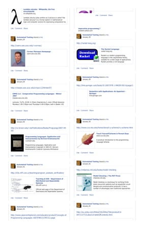 Example Java Project Tested by VizzMaintenance Metrics Eclipse Plugin
Coupling Factor (CF)
Data Abstraction Coupling (DAC)
Instability (I)
Locality of Data (LD)
Message Passing Coupling (MPC)
Package Data Abstraction Coupling (PDAC)
Cohesion
Lack of Cohesion in Methods (LCOM)
Improvement of LCOM (ILCOM)
Tight Class Cohesion (TCC)
Design Guidelines and Code Conventions
Documentation
Lack Of Documentation (LOD)
Code Conventions
Lack Of Documentation Description. How many comments are lacking in a class, considering one class comment and
a comment per method as optimum. Structure and content of the comments are ignored.
http://www.arisa.se/compendium/node121.html
Tight Class Cohesion Description
The Tight Class Cohesion metric measures the cohesion between the public methods of a class. That is the relative
number of directly connected public methods in the class. Classes having a low cohesion indicate errors in the design.
http://www.arisa.se/compendium/node118.html
Thread4Friend.java
1 /**
2 *
3 * Thread4Friend controls apperance of friend's position on screen
4 */
5 //import javax.microedition.lcdui.*;
6
7 //import javax.microedition.midlet.*;
8
9 import java.util.*;
clxxix
 
