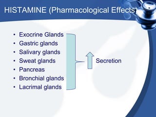 Histamine and antihistaminics | PPTX