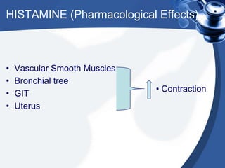 Histamine and antihistaminics | PPTX