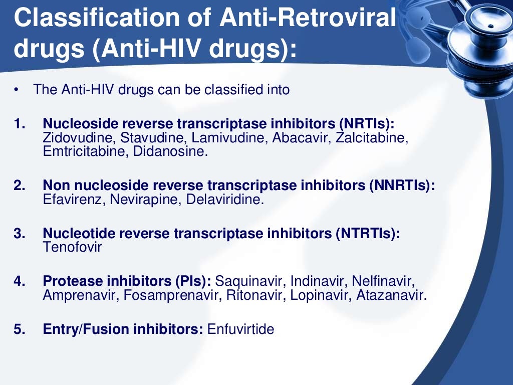 Antiretroviral drugs
