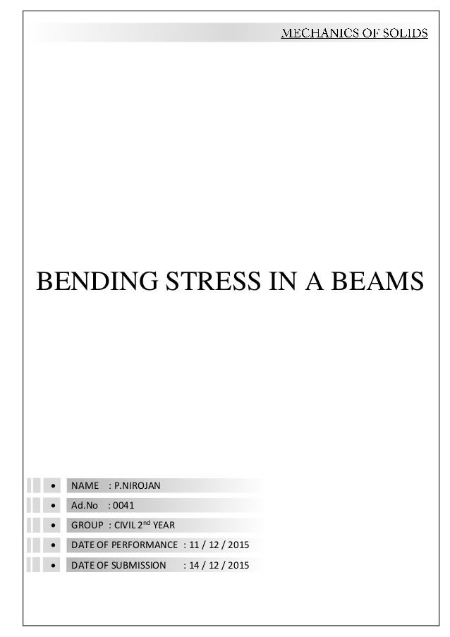 bending stresses in beams pdf