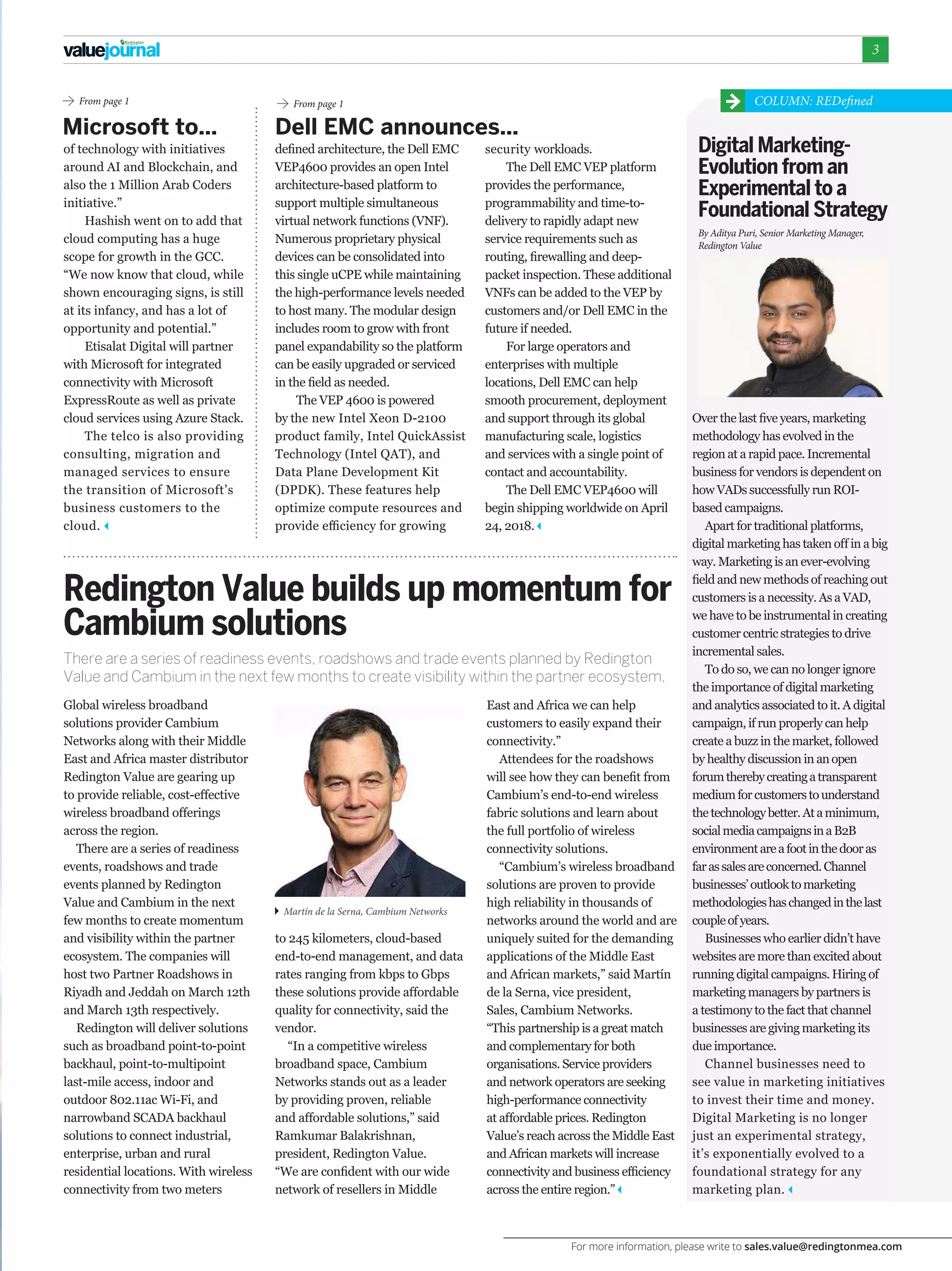 Value Journal Redington Value Journal - April 2018 | PDF | Cloud Computing | Internet