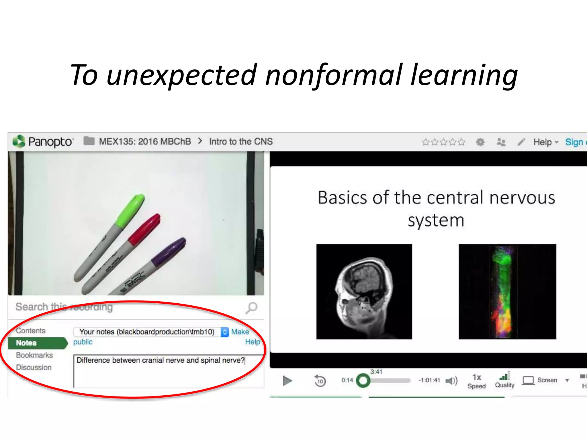 To unexpected nonformal learning
 