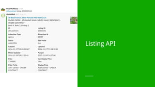 Listing API
 