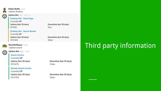 Third party information
 