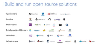 Build and run open source solutions
 