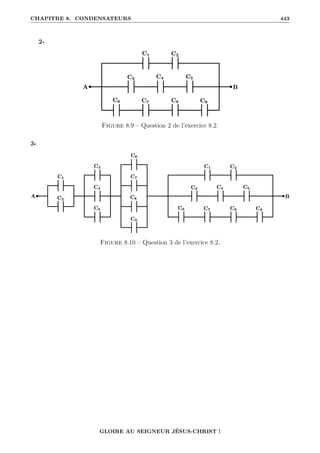 CHAPITRE 8. CONDENSATEURS 443
2-
Figure 8.9 – Question 2 de l’exercice 8.2.
3-
Figure 8.10 – Question 3 de l’exercice 8.2.
GLOIRE AU SEIGNEUR JÉSUS-CHRIST !
 