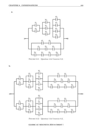 CHAPITRE 8. CONDENSATEURS 444
4-
Figure 8.11 – Question 4 de l’exercice 8.2.
5-
Figure 8.12 – Question 5 de l’exercice 8.2.
GLOIRE AU SEIGNEUR JÉSUS-CHRIST !
 