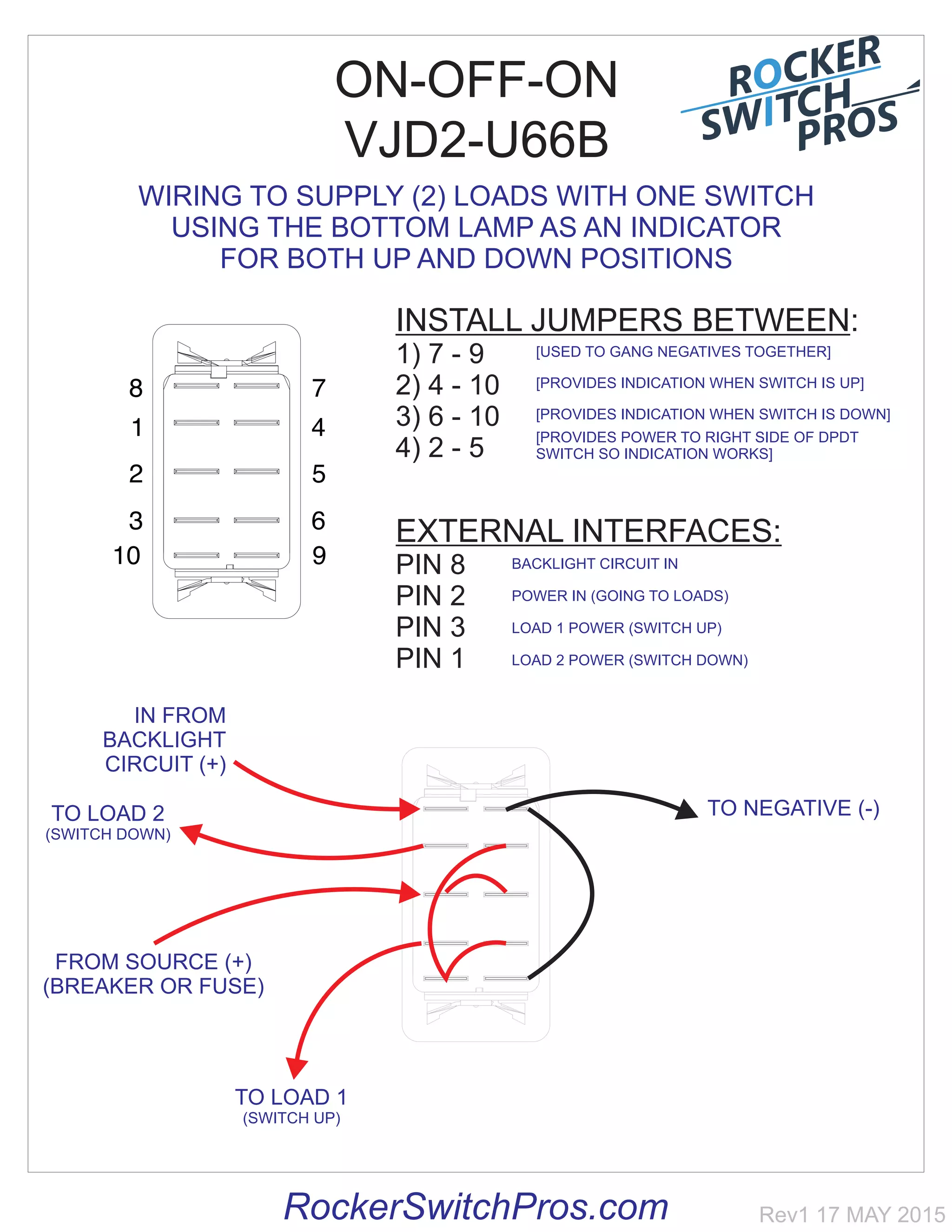 How to wire an ON-OFF-ON switch for both backlighting and indication | PDF