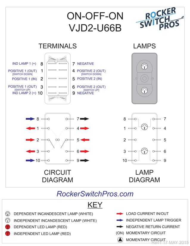 How to wire an ON-OFF-ON switch for both backlighting and indication | PDF