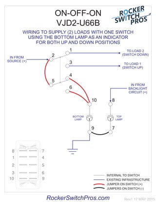 How to wire an ON-OFF-ON switch for both backlighting and indication | PDF
