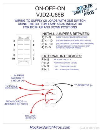 How to wire an ON-OFF-ON switch for both backlighting and indication Dorman Dual Illuminated Switch Wiring Diagram SlideShare