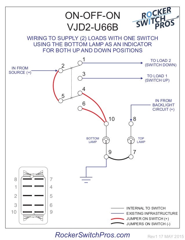 How to wire an ON-OFF-ON switch for both backlighting and indication