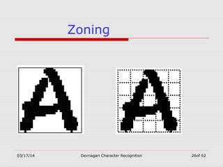 03/17/14 Devnagari Character Recognition 26of 62
Zoning
 