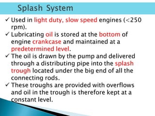 Lubrication System - IC Engine - Unit-III | PPTX