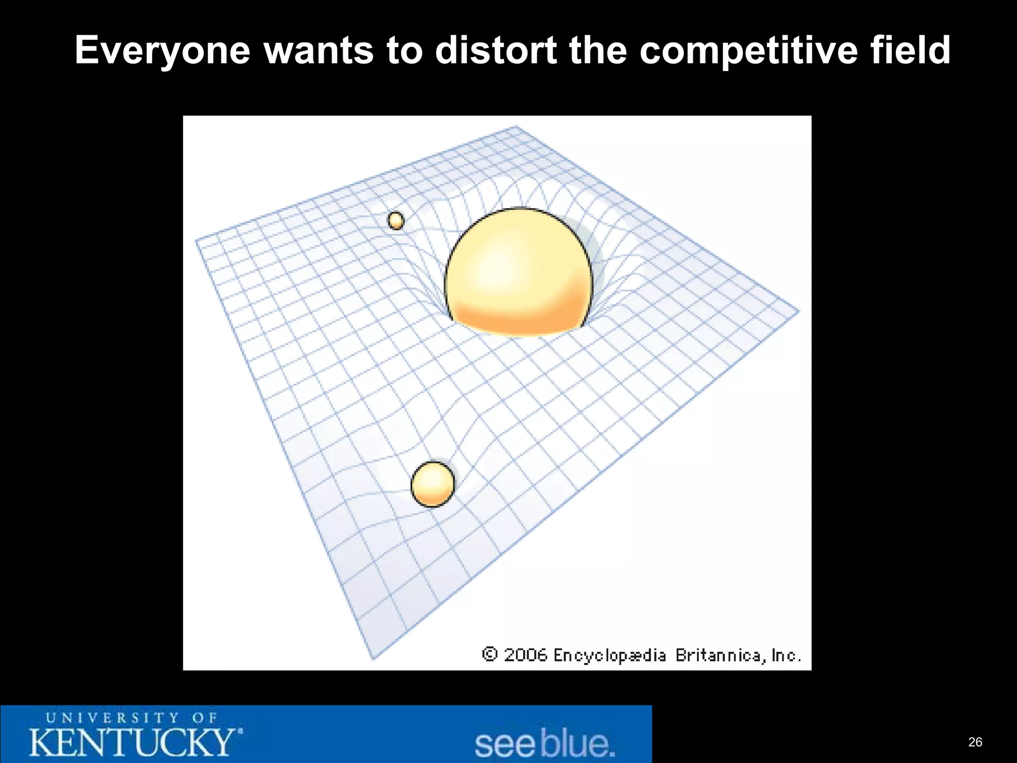Everyone wants to distort the competitive field




                                                  26
 