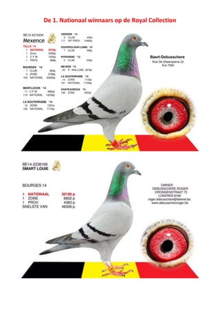 De 1. Nationaal winnaars op de Royal Collection
 