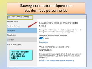 Sauvegarder automatiquement
ses données personnelles
 