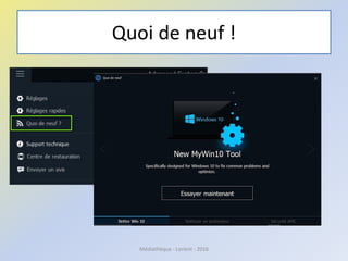 Quoi de neuf !
Médiathèque - Lorient - 2016
 