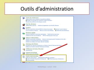 Outils d’administration
Médiathèque - Lorient - 2016
 