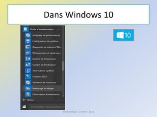 Dans Windows 10
Médiathèque - Lorient - 2016
 
