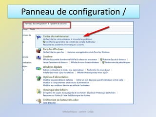 Panneau de configuration /
Médiathèque - Lorient - 2016
 