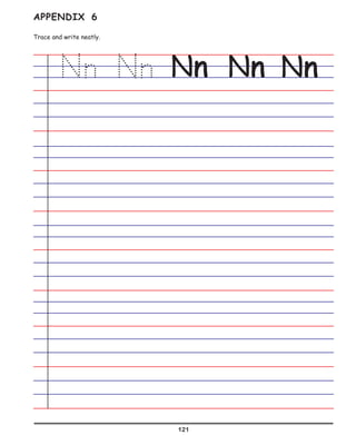121
APPENDIX 6
Nn Nn Nn
Trace and write neatly.
 